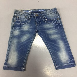 jeans de menino de costura de contraste WSG005